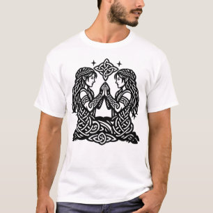 T-shirt Gemini — Encre Hantée des Jumeaux du Zodiaque T‑Sh