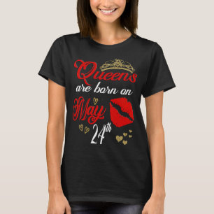 T-shirt Gemini Femme Née Le 24 Mai Anniversaire Gemini Que
