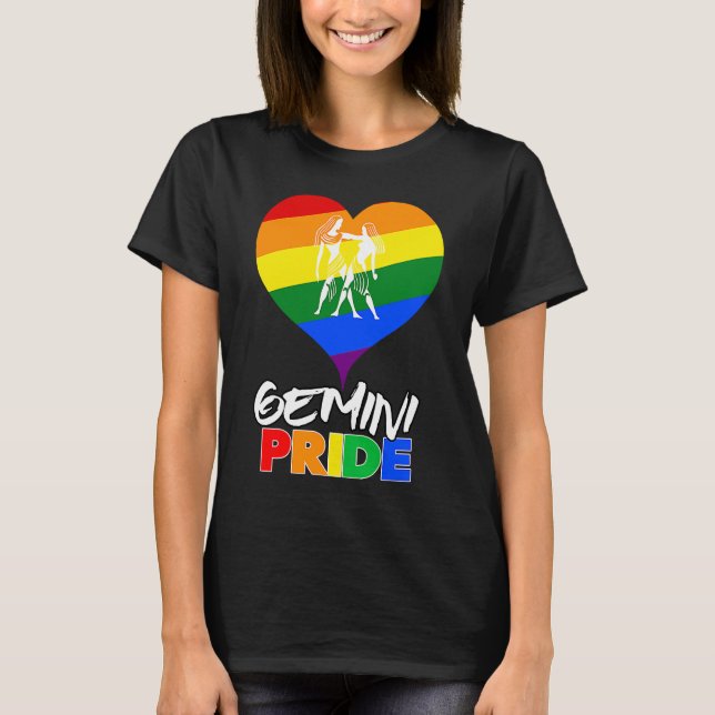 T-shirt Gemini Gay pride LGBT stupéfiant (Devant)