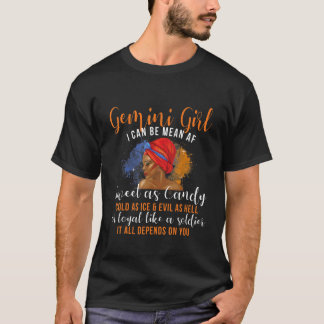 T-shirt Gemini Girl Astrologie Reader Horoscope Zodiac Sig