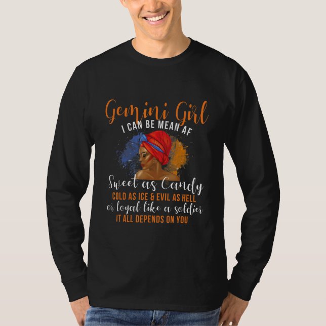 T-shirt Gemini Girl Astrologie Reader Horoscope Zodiac Sig (Devant)
