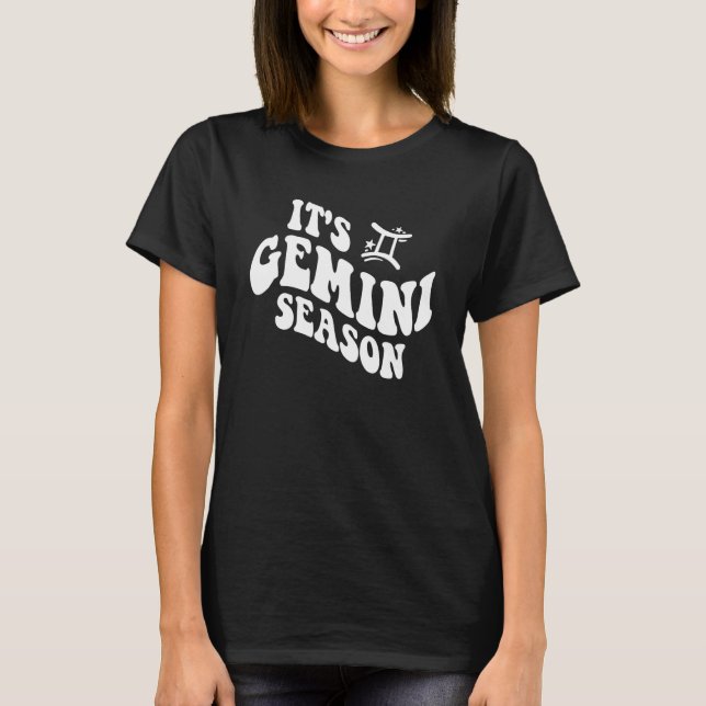 T-shirt Gemini Retro Mars Avril Astrologie Gemini Zodiac S (Devant)