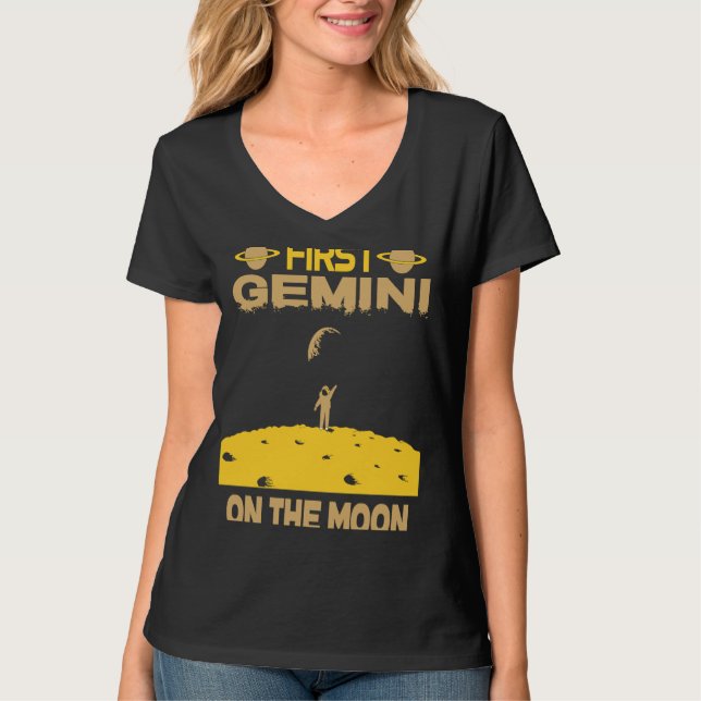 T-shirt Gemini Sur La Lune (Devant)