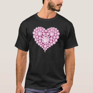 T-shirt Gemmes cardiaques à quartz rose