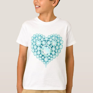 T-shirt Gemmes cardiaques aquamarines
