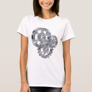T-shirt GEMS EN MOUVEMENT 3D Texte Art Argenté Clair