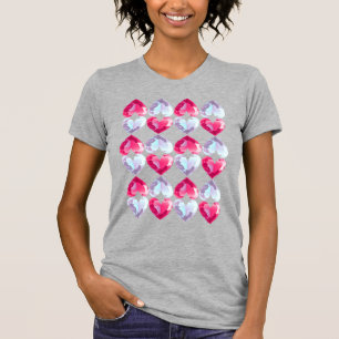 T-shirt Gemstone Motif Coeurs Jolies