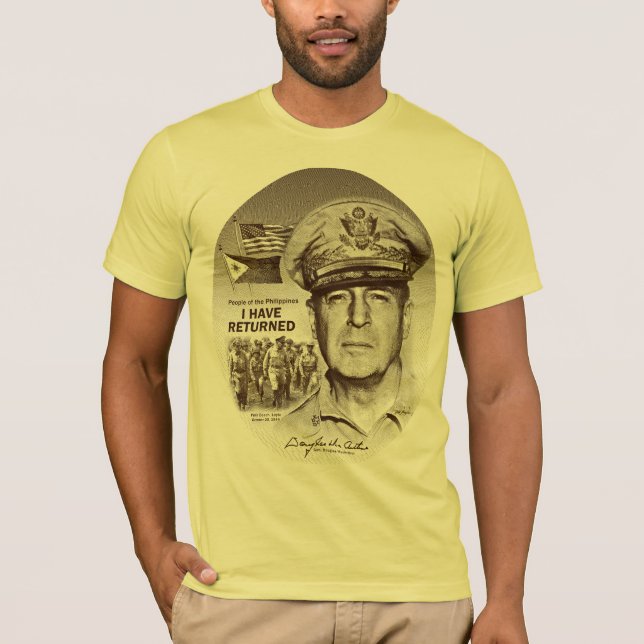 T-shirt Gen. MacArthur I sont retournés (la copie de (Devant)