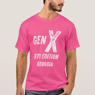 T-shirt Gen X 1971 Edition Génération Géorgie Anniversaire
