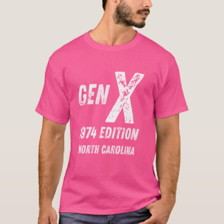 T-shirt Gen X 1974 Edition Génération Caroline du Nord Nai