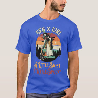 T-shirt Gen X Girl A Little Spooky A Little Sweet Hallowee