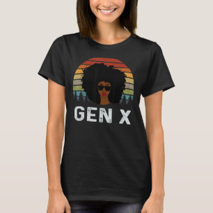 T-shirt Gen X Melanin Africain-Américain Noir Retro Afro A