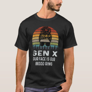 T-shirt Gen X Notre Visage Est Notre Bague D'Humeur Retro 