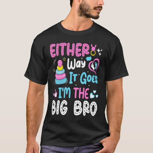 T-shirt Gender Announcement Either Way it goes  I'm The Bi (Devant)