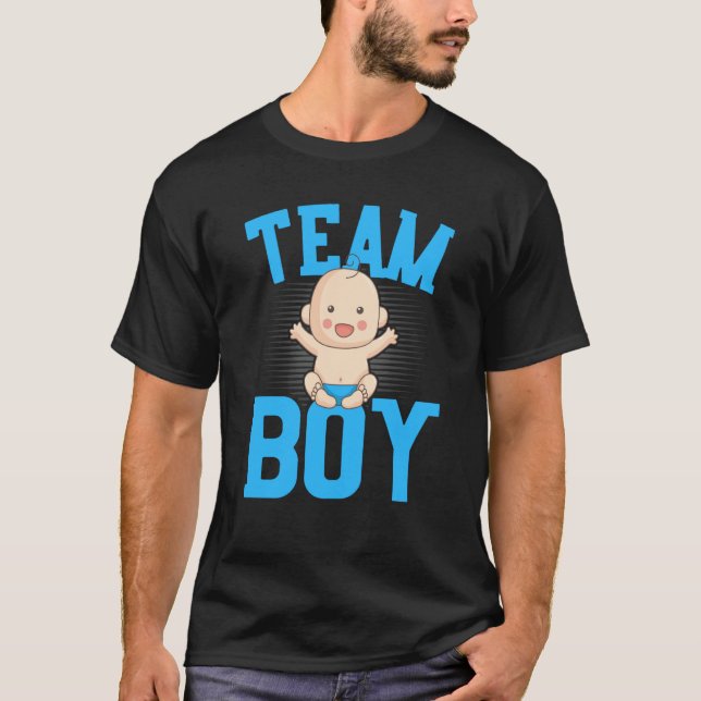 T-shirt Gender Announcement Team Boy Baby Party Reveal Pre (Devant)