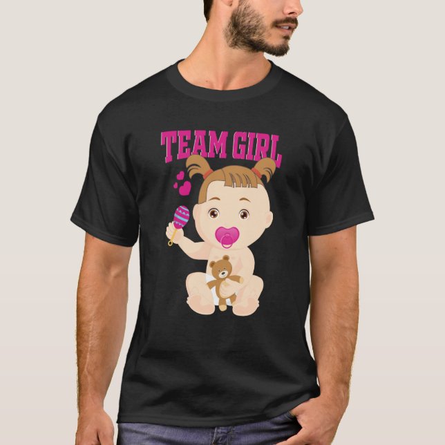 T-shirt Gender Announcement Team Girl Baby Party Reveal Pr (Devant)