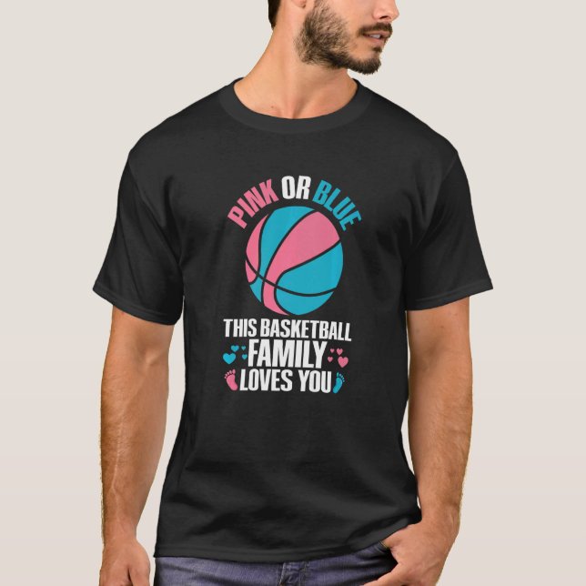T-shirt Gender Reveal for a Basketball Loving Family   (Devant)