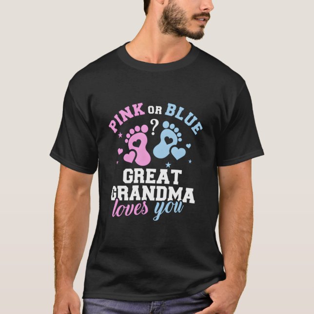 T-shirt Gender Reveal Great Grandma (Devant)