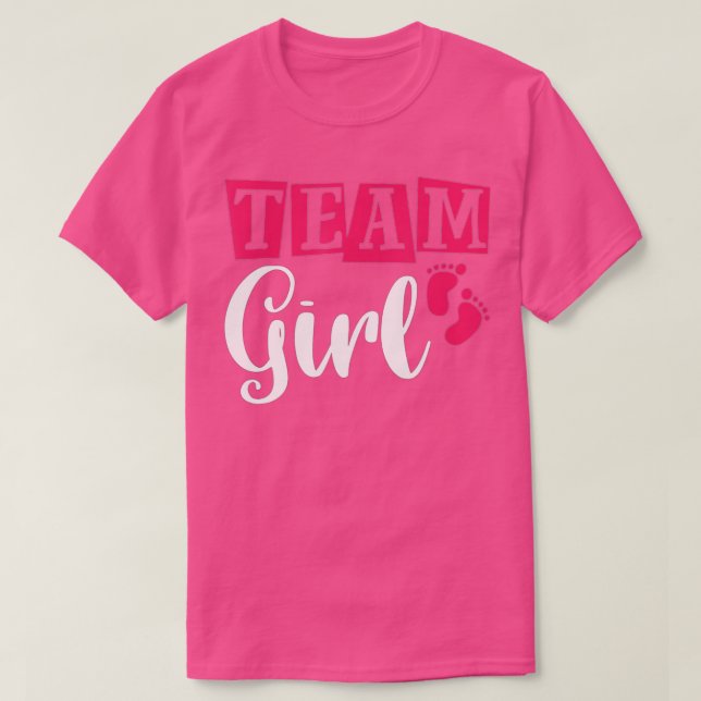T-shirt Gender Reveal Party Team Girl (8)  (Design devant)