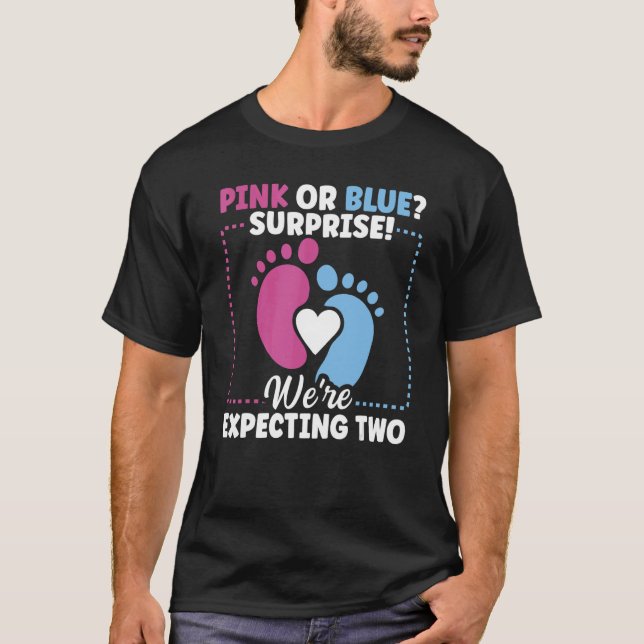 T-shirt Gender Reveal Quote for Gender Reveal Twin Parents (Devant)