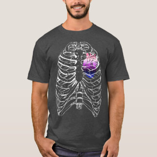 T-shirt Genderfluid Anatomical Heart Ribcage Queer Pride H