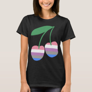 T-shirt Genderfluide Cherry LGBTQ Pride drapeau Cottagecor