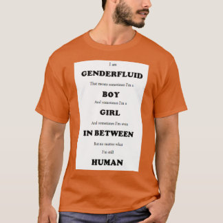 T-shirt Genderfluide et toujours humain