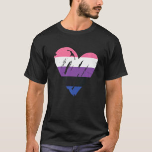 T-shirt Genderfluide Fierté Drapeau Amour Genre Fluid Coeu