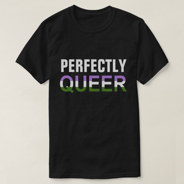 T-shirt (Genderqueer) fierté parfaitement étrange de LGBT (Design devant)