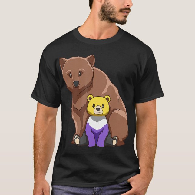T-shirt Genderqueer Mama Bear Gift T (Devant)