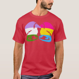T-shirt Genderqueer Pansexual Pride Dragons