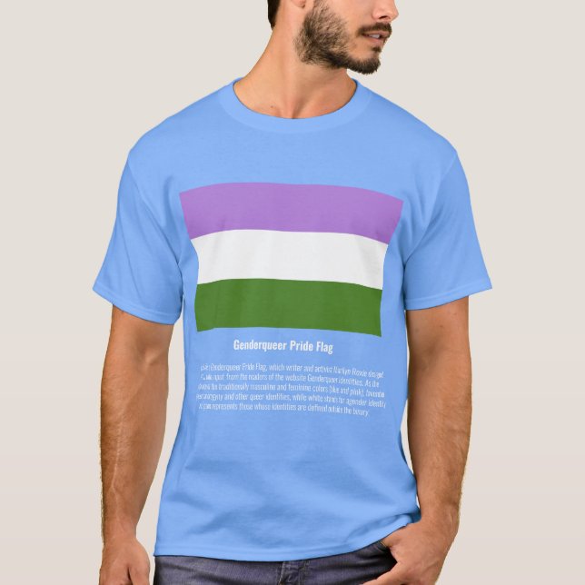 T-shirt Genderqueer Pride drapeau #tee #LGBTQ+ (Devant)