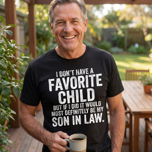 T-shirt Gendre Drôle Enfant Préféré de l'Humour de Famille