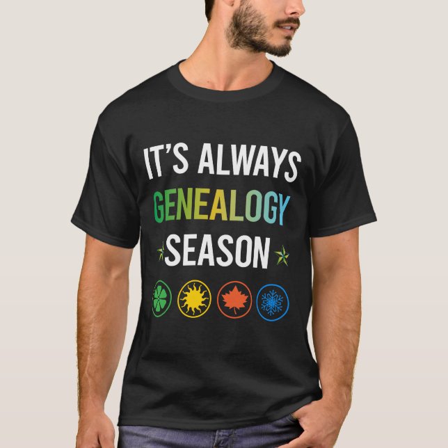 T-shirt Généalogie de saison drôle Généalogiste (Devant)