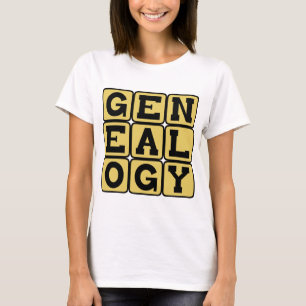T-shirt Généalogie, étude des arbres généalogiques
