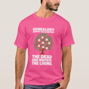 T-shirt Généalogiste Arbre de famille Expert Ancêtres Rech
