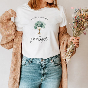 T-shirt Généalogiste de famille officiel avec arbre Styl
