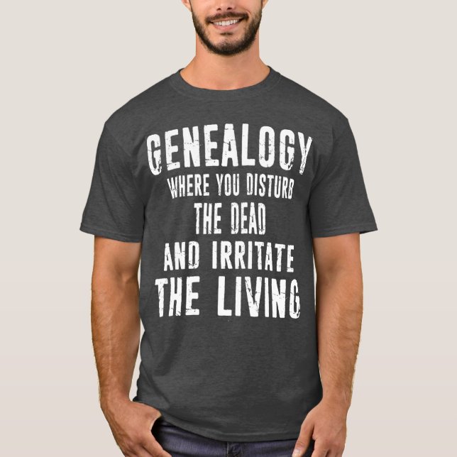 T-shirt Généalogiste Généalogie Famille Historique Trouvé (Devant)
