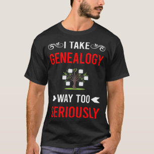 T-shirt Généalogiste sérieusement Généalogie