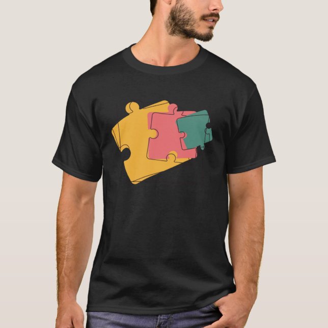 T-shirt Genealogy Is Like Doing A Jigsaw Puzzle Genealogis (Devant)