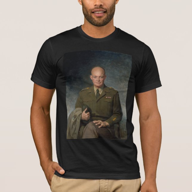 T-shirt Général Dwight Eisenhower Portrait peint 5 étoiles (Devant)