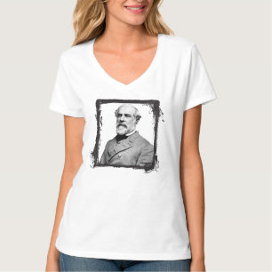T-shirt Général ⚔️ 🎩 Robert E. Lee Grunge Frame