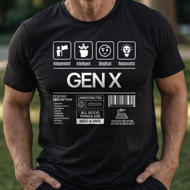 T-shirt Génération amusante X Traits descriptifs (Créateur téléchargé)