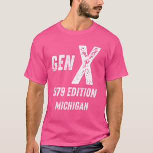 T-shirt Génération Gen X 1979 Michigan Birthday Ch