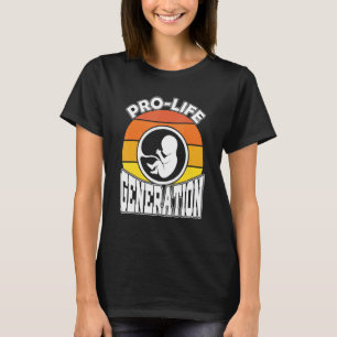 T-shirt Génération Rétro Pro Vie Anti Avortement Chrétien