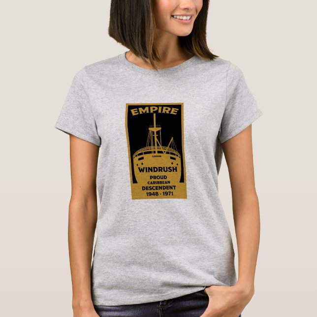 T-shirt Génération Windrush Historique noir (Devant)