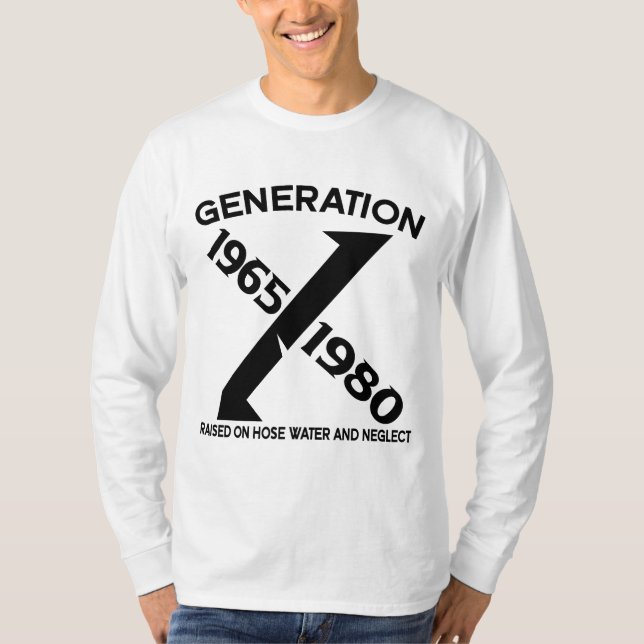T-shirt Génération X : 1965-1980 (Devant)