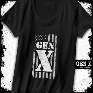 T-shirt Génération X American Flag Fier Gen Xer Gen X