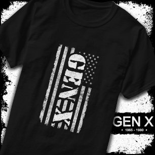 T-shirt Génération X American Flag Fier Gen Xer Gen X
