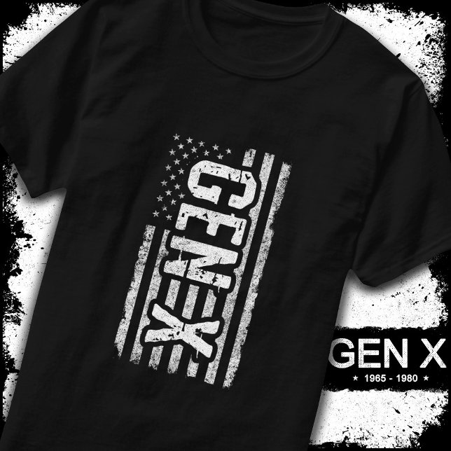 T-shirt Génération X Gen Xer Drapeau Américain Fier Gen X (Créateur téléchargé)